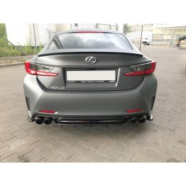 Накладка сплиттер центральная на задний бампер Вар2 на Lexus RC